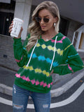 Tie Dye Raglan Sleeve Hoodie - Trendsi - Flyclothing LLC