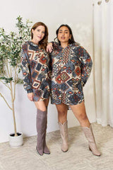 Heimish Full Size Printed Button Up Hooded Jacket - Trendsi - Flyclothing LLC