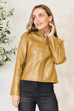 Mock Neck Zip Up Jacket - Trendsi - Flyclothing LLC