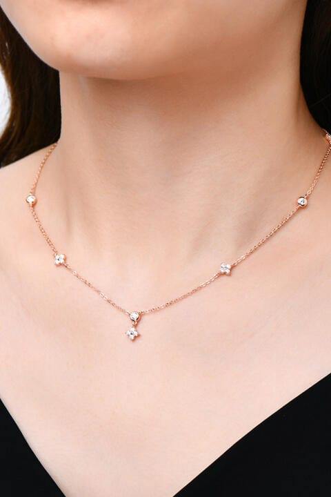 Moissanite 925 Sterling Silver Necklace - Flyclothing LLC