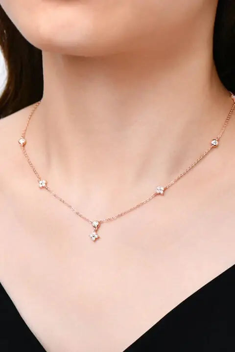 Moissanite 925 Sterling Silver Necklace - Trendsi - Flyclothing LLC