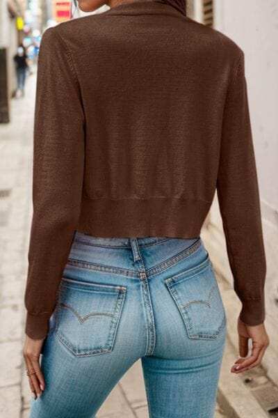 Button Up Long Sleeve Cardigan - Trendsi - Flyclothing LLC