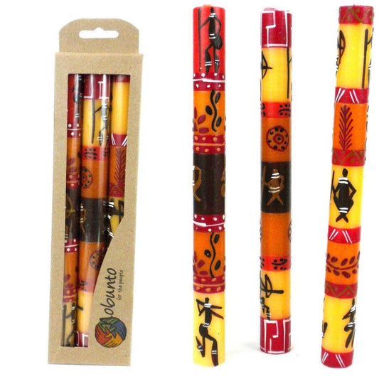 Set of Three Boxed Tall Hand-Painted Candles - Damisi Design - Nobunto - Flyclothing LLC