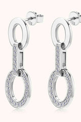 Moissanite 925 Sterling Silver Earrings - Trendsi - Flyclothing LLC