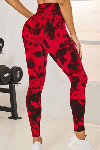 Tie-Dye High Waist Active Leggings - Trendsi - Flyclothing LLC
