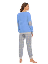 Long Sleeve Top and Polka Dot Pants Set - Trendsi - Flyclothing LLC