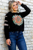 Graphic Leopard Patch Sweatshirt - Trendsi