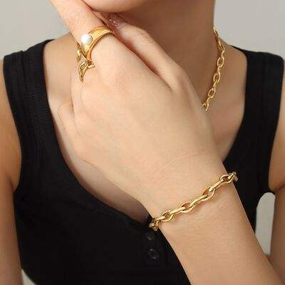 Titanium Steel Chain Bracelet - Trendsi - Flyclothing LLC