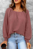 Square Neck Raglan Sleeve T-Shirt - Trendsi