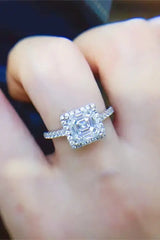 2 Carat Moissanite 925 Sterling Silver Ring - Trendsi - Flyclothing LLC