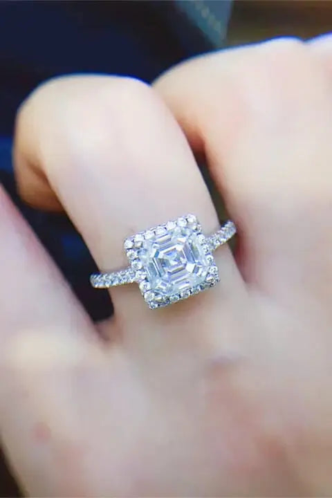 2 Carat Moissanite 925 Sterling Silver Ring - Trendsi - Flyclothing LLC