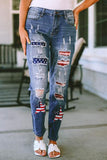 Distressed Straight Jeans with Pockets - Trendsi