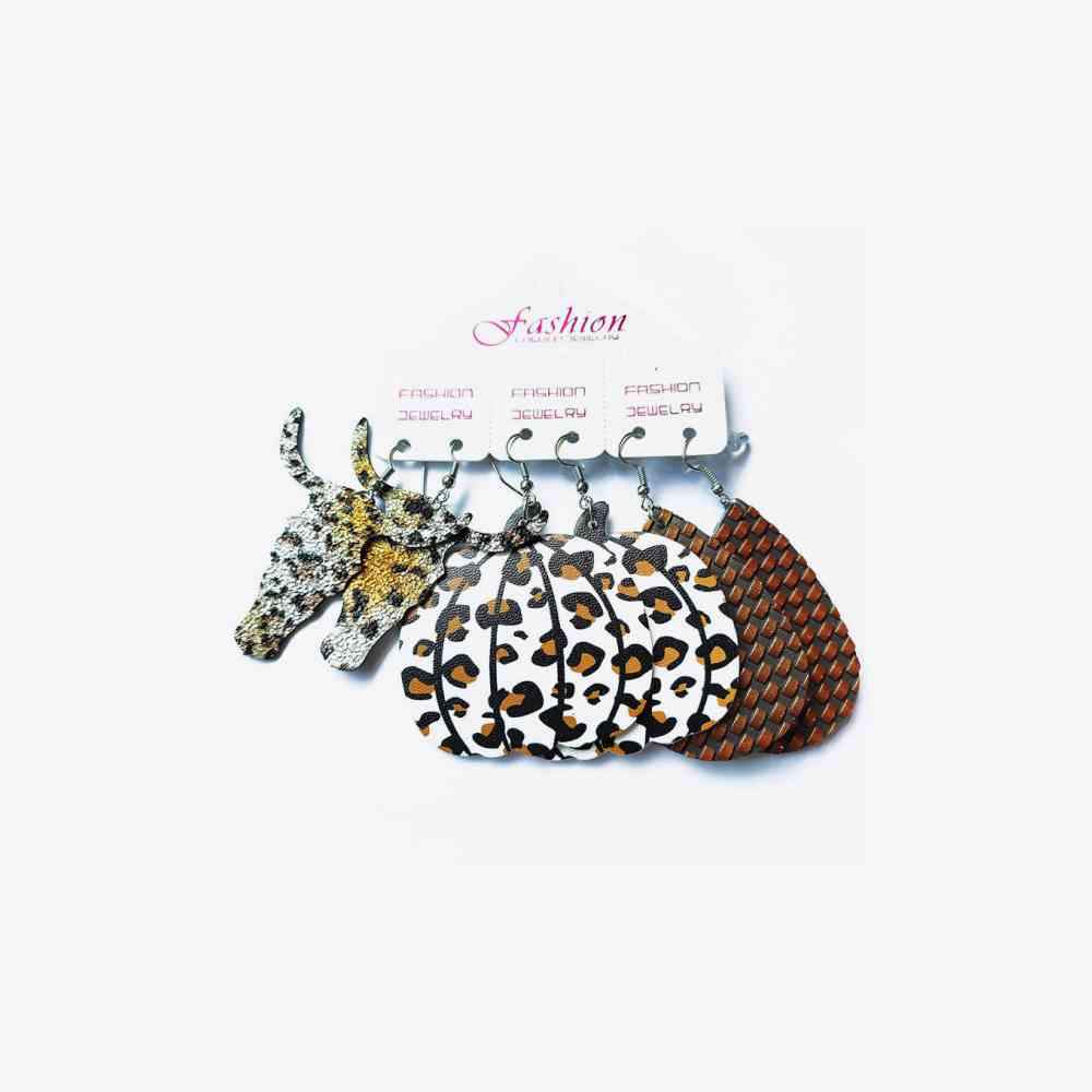 PU Earrings Set - Trendsi - Flyclothing LLC