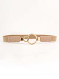 Double Ring Buckle Elastic PU Belt - Trendsi - Flyclothing LLC