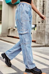 Loose Fit Long Pants with Pockets - Trendsi - Flyclothing LLC