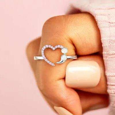 Heart Shape 925 Sterling Silver Ring - Trendsi - Flyclothing LLC