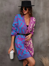 Leopard Button Down Longline Cardigan - Trendsi - Flyclothing LLC
