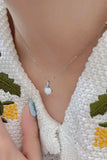 Sweet Beginnings Opal Pendant Necklace - Trendsi - Flyclothing LLC
