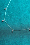 Moissanite Rhodium-Plated Necklace - Trendsi - Flyclothing LLC