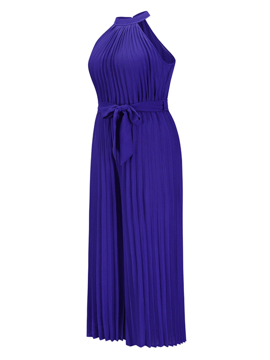 Cutout Tied Pleated Sleeveless Jumpsuit - Trendsi