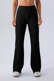 High Waist Straight Active Pants - Trendsi - Flyclothing LLC