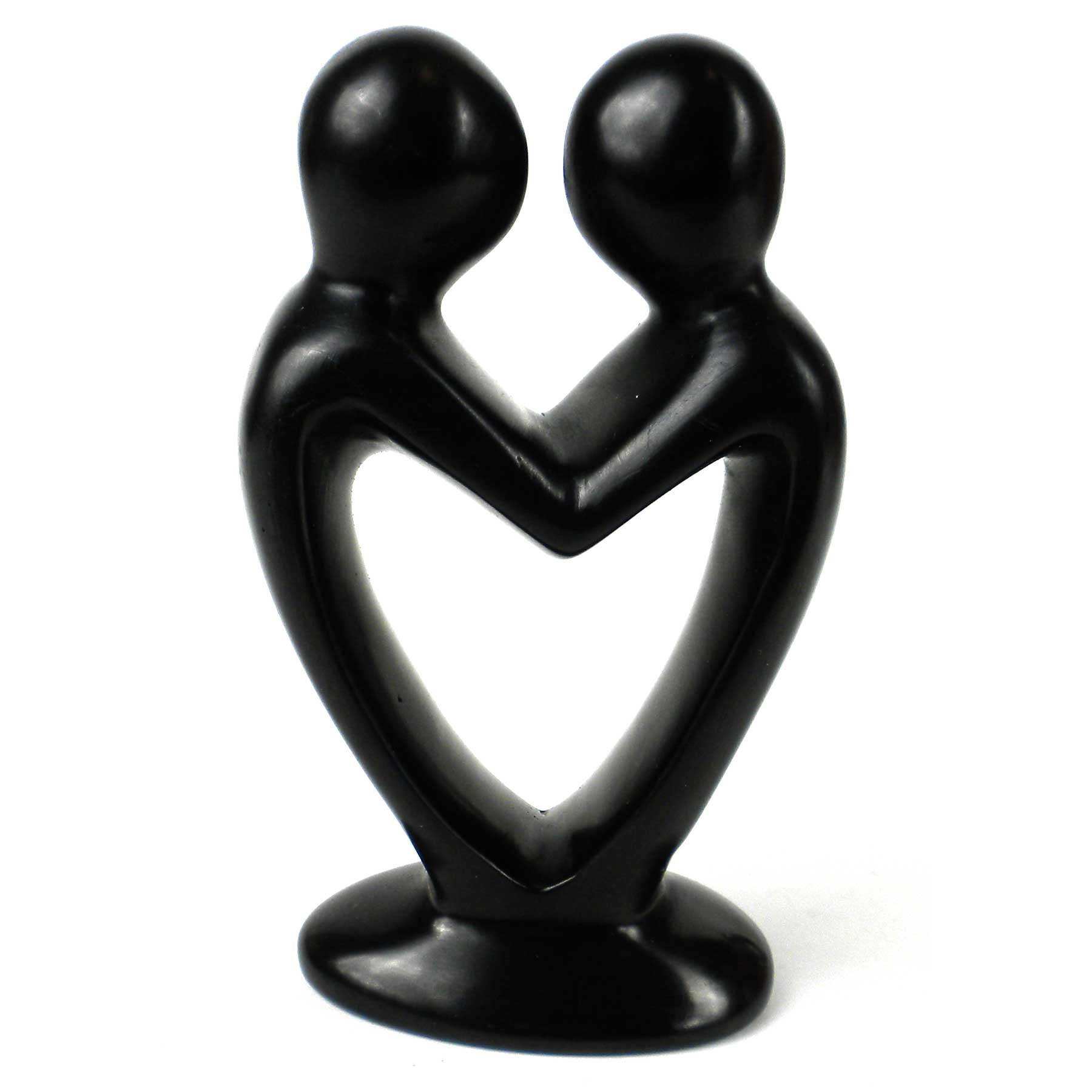 Soapstone Lovers Heart Black - 4 Inch - SMOLArt - Flyclothing LLC