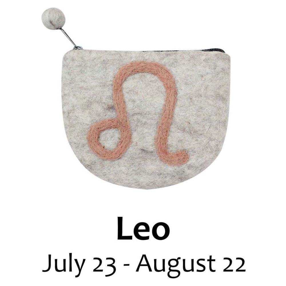 Felt Leo Zodiac Coin Purse - Global Groove - Global Groove - Flyclothing LLC