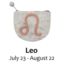 Felt Leo Zodiac Coin Purse - Global Groove - Global Groove
