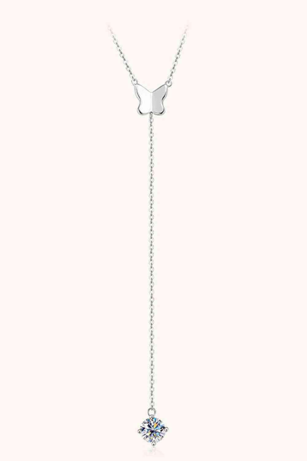 1 Carat Moissanite 925 Sterling Silver Necklace - Trendsi