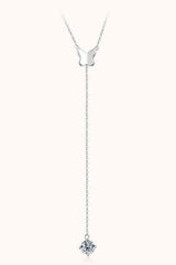 1 Carat Moissanite 925 Sterling Silver Necklace - Trendsi - Flyclothing LLC