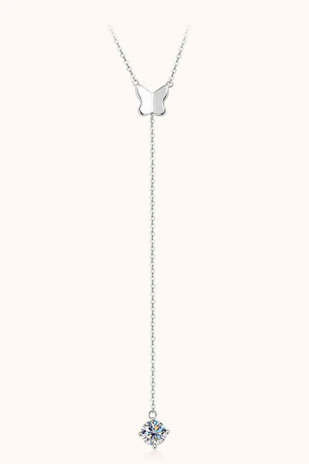 1 Carat Moissanite 925 Sterling Silver Necklace - Trendsi - Flyclothing LLC