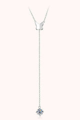 1 Carat Moissanite 925 Sterling Silver Necklace - Trendsi