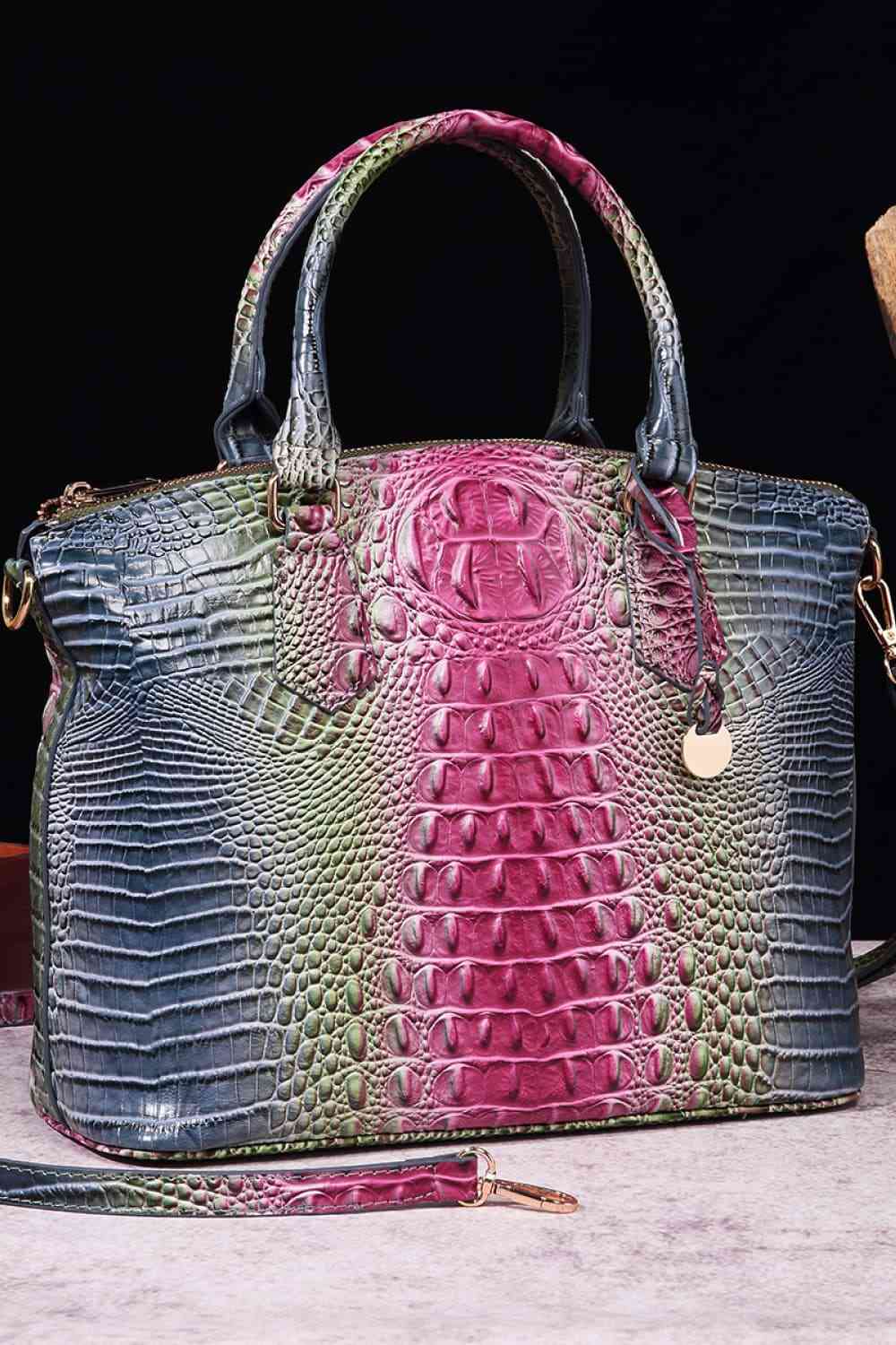 Gradient PU Leather Handbag - Trendsi - Flyclothing LLC
