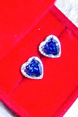 4 Carat Moissanite Heart-Shaped Stud Earrings - Trendsi