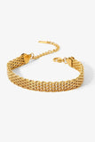 18K Gold-Plated Wide Chain Bracelet - Trendsi