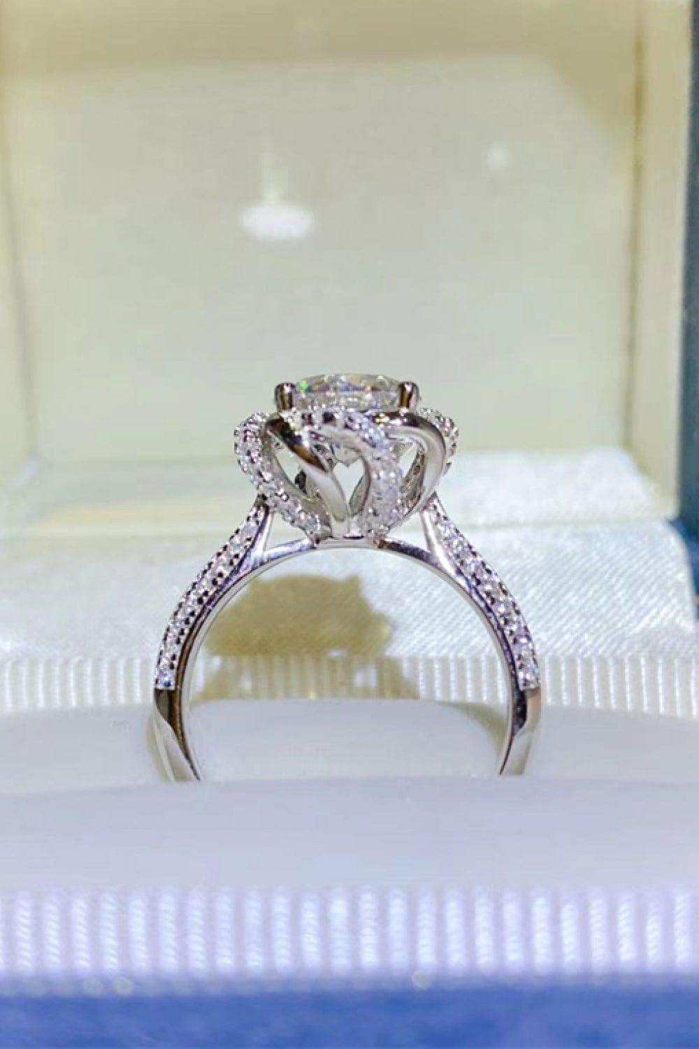 2 Carat Moissanite 925 Sterling Silver Ring - Trendsi - Flyclothing LLC