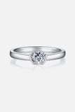 Moissanite 925 Sterling Silver Solitaire Ring - Trendsi - Flyclothing LLC