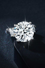 8.6 Carat Moissanite Platinum-Plated Ring - Trendsi - Flyclothing LLC