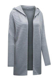 Open Front Longline Hooded Cardigan - Trendsi - Flyclothing LLC