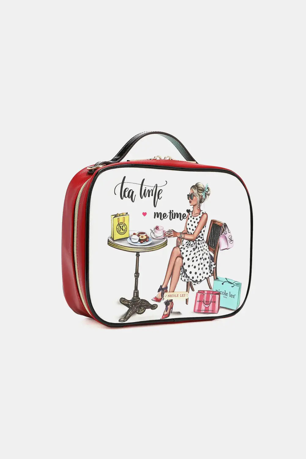 Nicole Lee USA Printed Handbag with Three Pouches - Trendsi - Flyclothing LLC