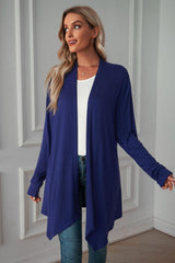 Open Front Long Sleeve Cardigan - Trendsi