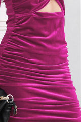 Twist Front Cutout Long Sleeve Dress - Flyclothing LLC