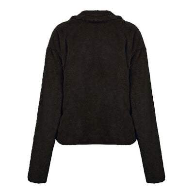 Plush Open Front Dropped Shoulder Jacket - Trendsi - Flyclothing LLC