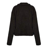 Plush Open Front Dropped Shoulder Jacket - Trendsi - Flyclothing LLC