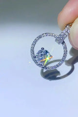 1 Carat Moissanite 925 Sterling Silver Necklace - Trendsi - Flyclothing LLC