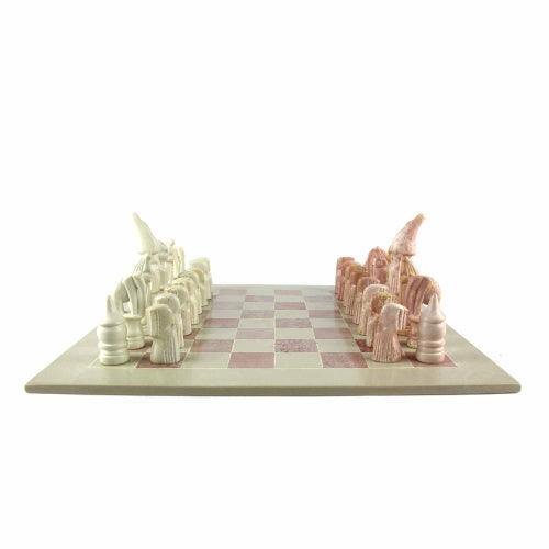 Hand Carved Soapstone Maasai Chess Set - 14" Board - Smolart - Smolart - Flyclothing LLC