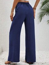 Wide Leg Drawstring Pants - Trendsi - Flyclothing LLC