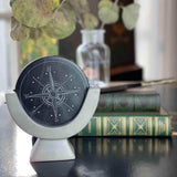 Compass Soapstone Sculpture, Dark Gray Stone - SMOLArt - Flyclothing LLC