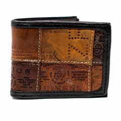 Men's Bifold Leather Patch Wallet - Flyclothing LLC