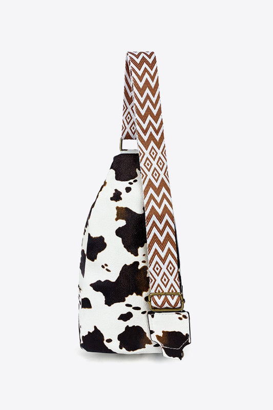 Printed PU Leather Sling Bag - Trendsi